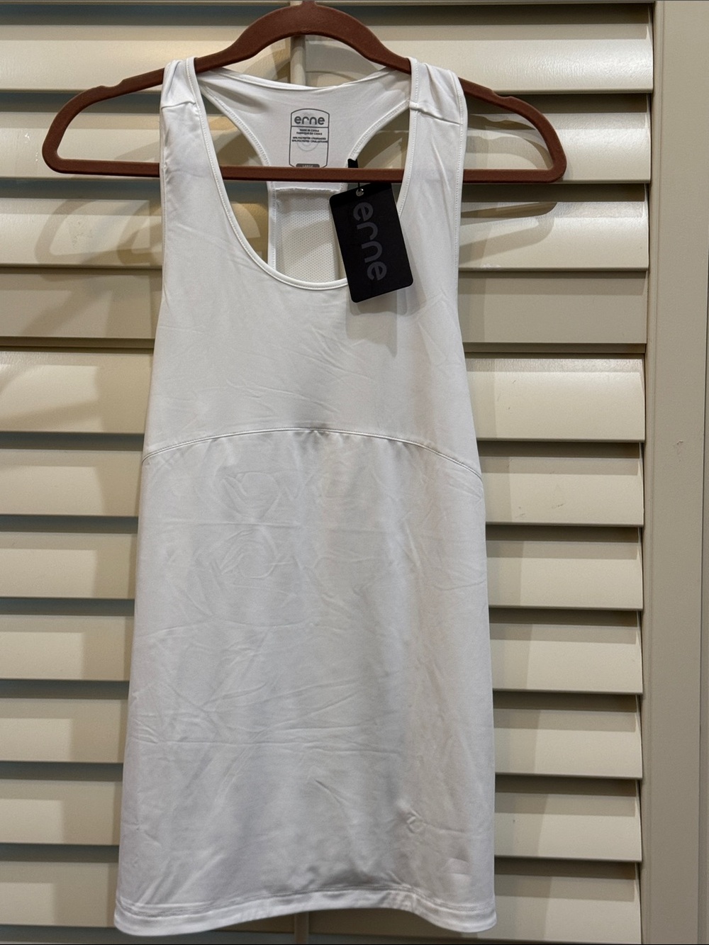 White Racerback Athletic Tank Top